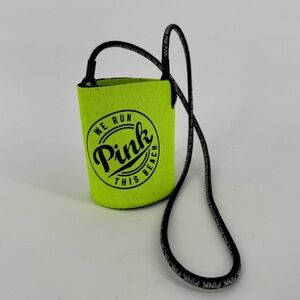 Victoria's Secret Pink Lime Green Loozie Koozie Can Beer Soda Drink Foam Holder